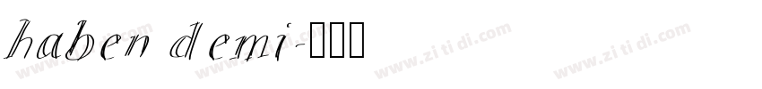 haben demi字体转换